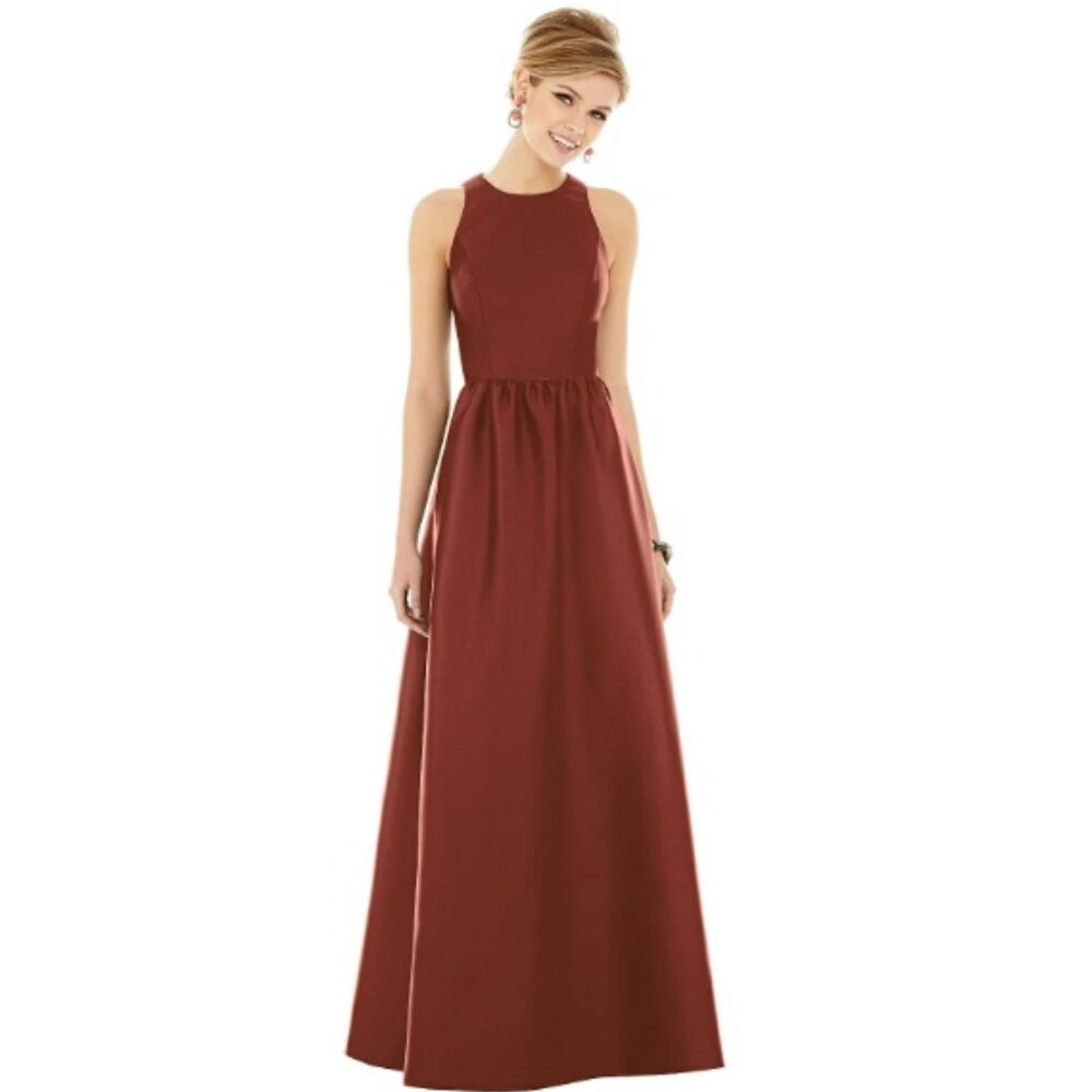 Auburn Moon Sleeveless Keyhole Back Gown Style D707 Size 16